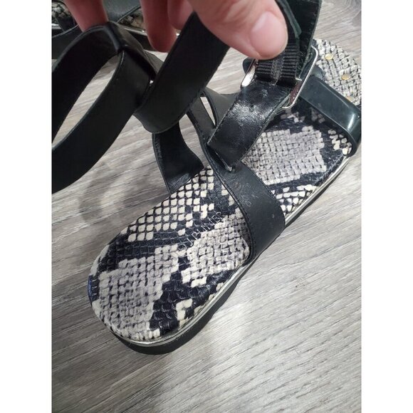 Donald Pliner Lido Snake Print Leather Wedge Open Toe Gladiator Sandals Sz 6.5M - Picture 13 of 16